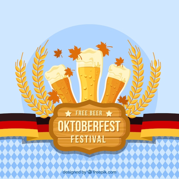 Free vector beer, wheat and german flag