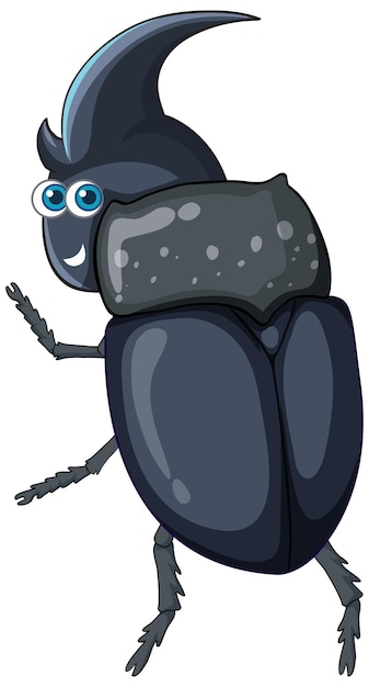 A beetle cartoon character isolated