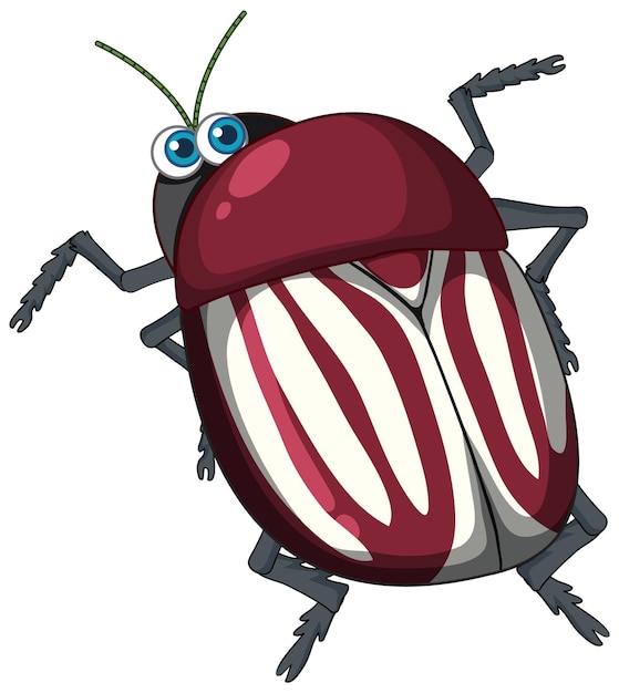 Изолированный персонаж мультфильма о жуках