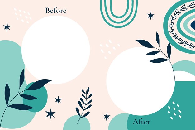 Before and after background template