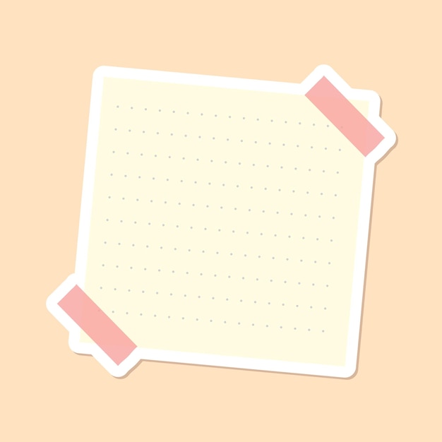 Free vector beige dotted notepaper journal sticker vector