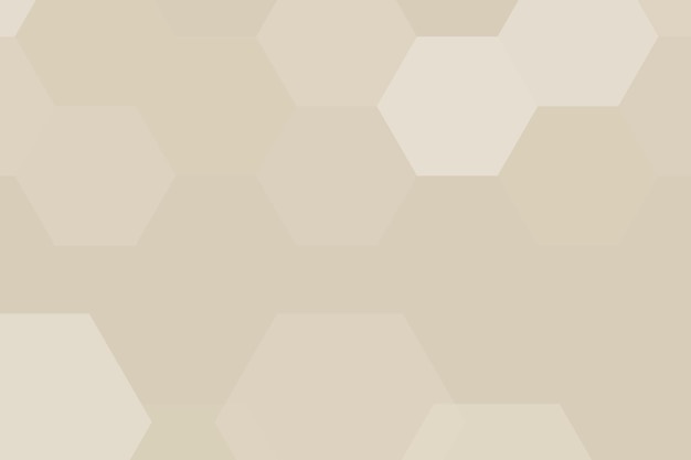 Free vector beige geometric hexagon pattern background