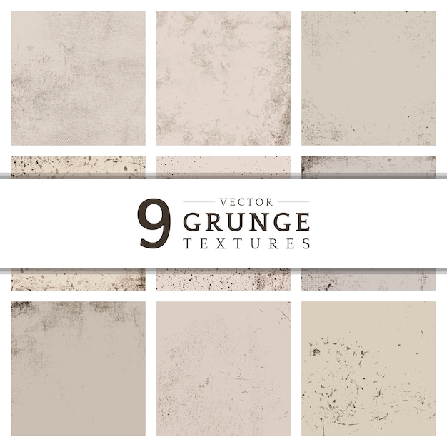 Beige grunge distressed texture collection