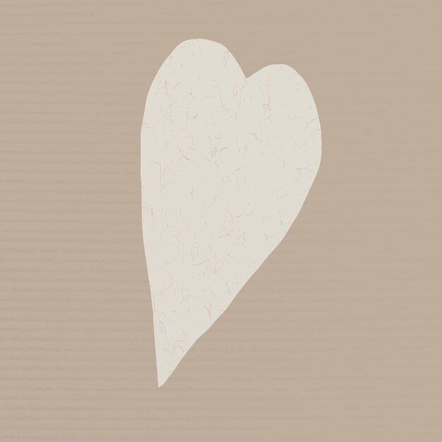 Beige heart shape element vector