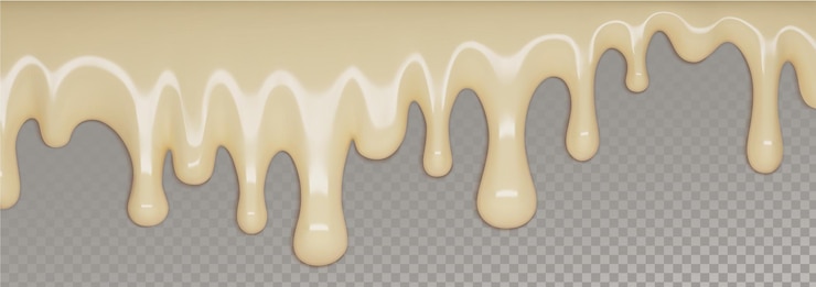 Free Vector beige liquid substance on transparent background