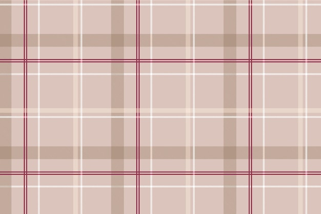 Sfondo plaid beige, vettore di disegno del modello di griglia