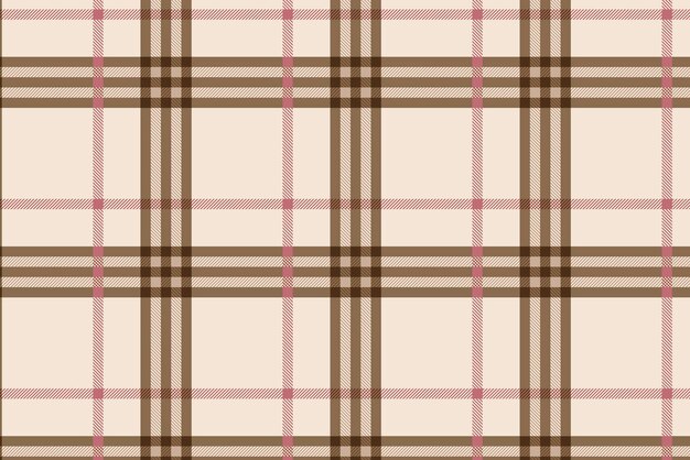 Beige tartan background, traditional Scottish design vector