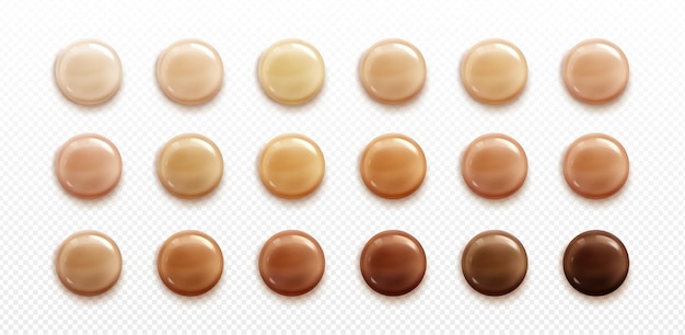 Бесплатное векторное изображение Основа или капли краски от бежевого до шоколадного