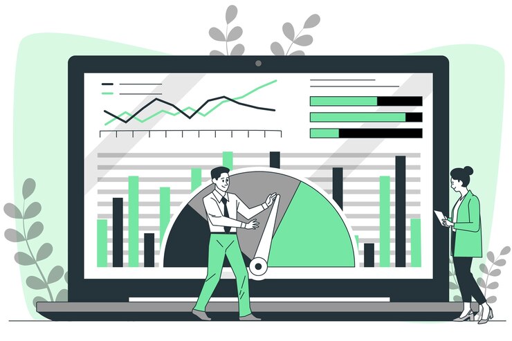 Free Vector benchmark concept illustration