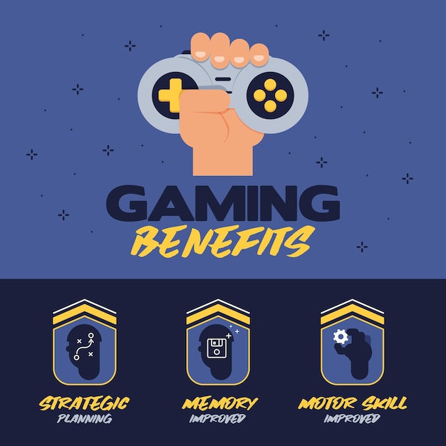 Free vector benefits of playing videogames
