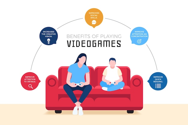 Free vector benefits of playing videogames