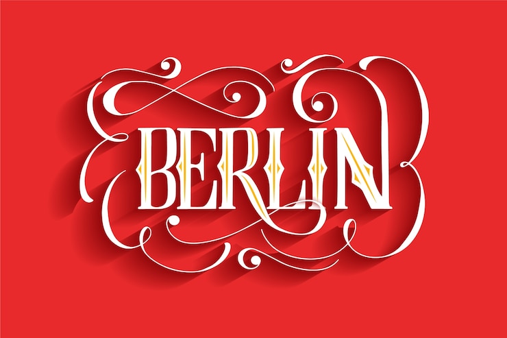 Free Vector berlin city lettering