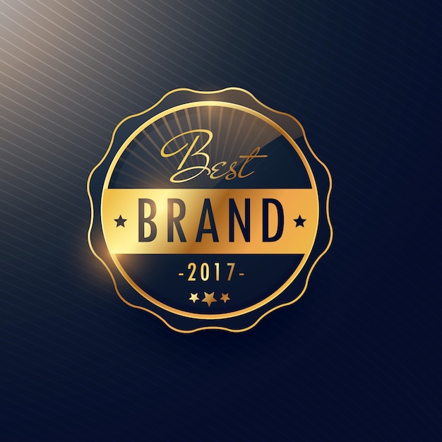 Free vector best brand golden luxury label