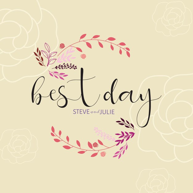 Best day wedding poster