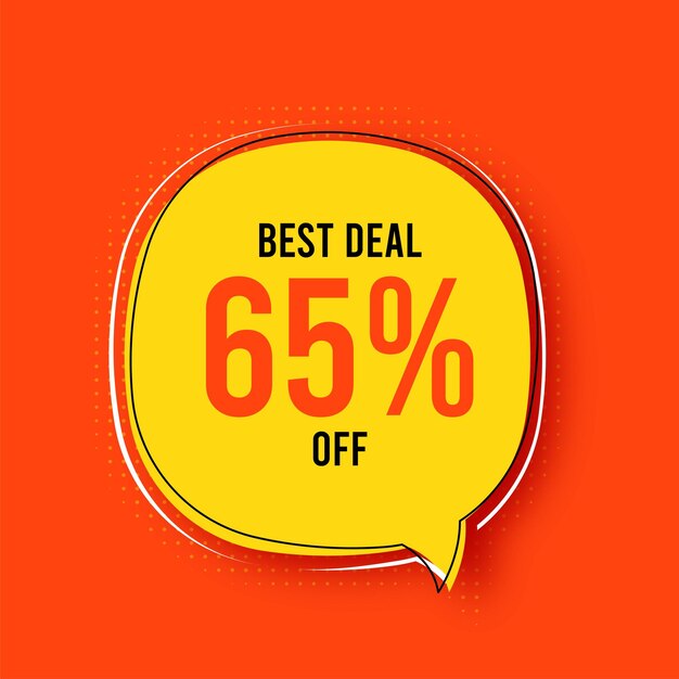 Best deal 65 percent off discount offer banner