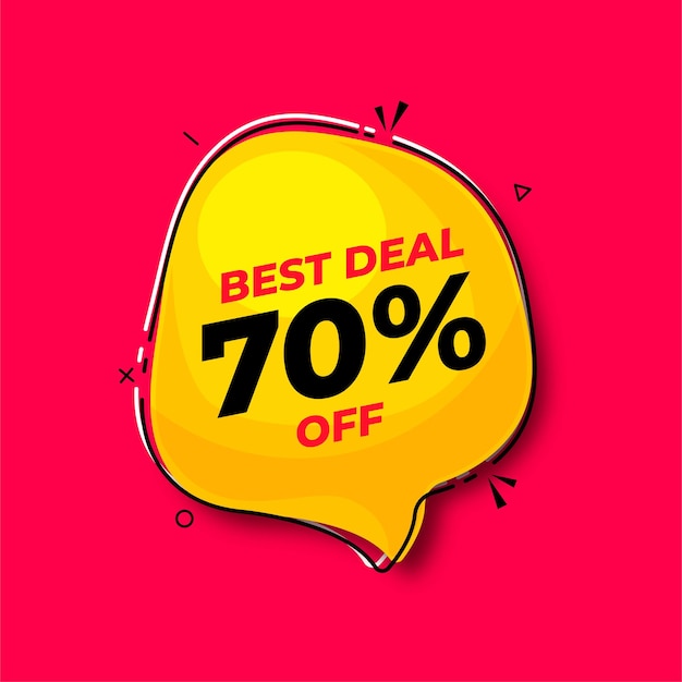 Free vector best deal 70 percent off discount offer banner