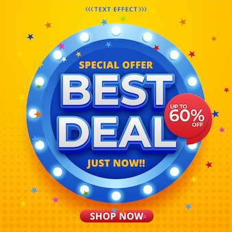 Best deal banner template in bright colors