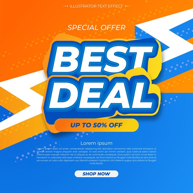 Best deal. sale banner template promotion