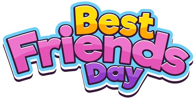 Best Friends Day word logo on white background