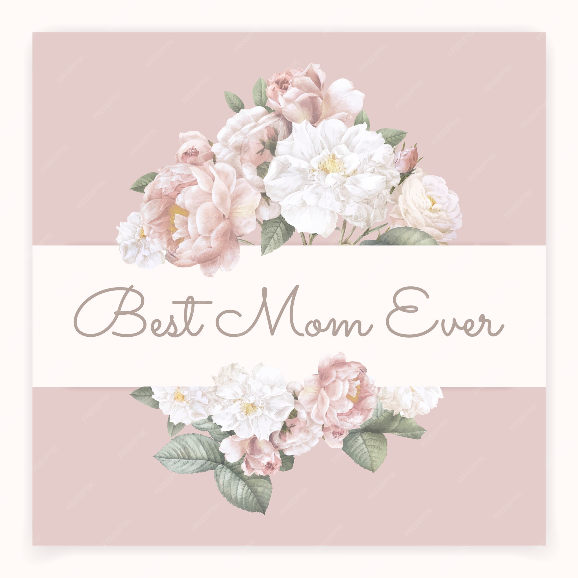 Best mom ever with flower Royalty Free Vector Image