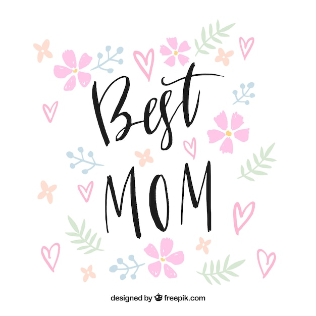 Best mom floral background