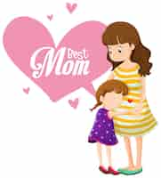 Free vector a best mom template