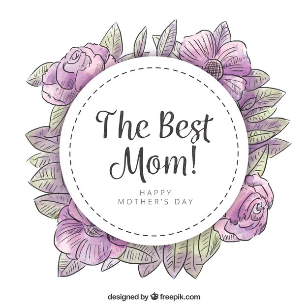 The best mom watercolour background