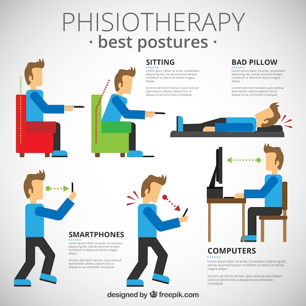 Free vector best postures set