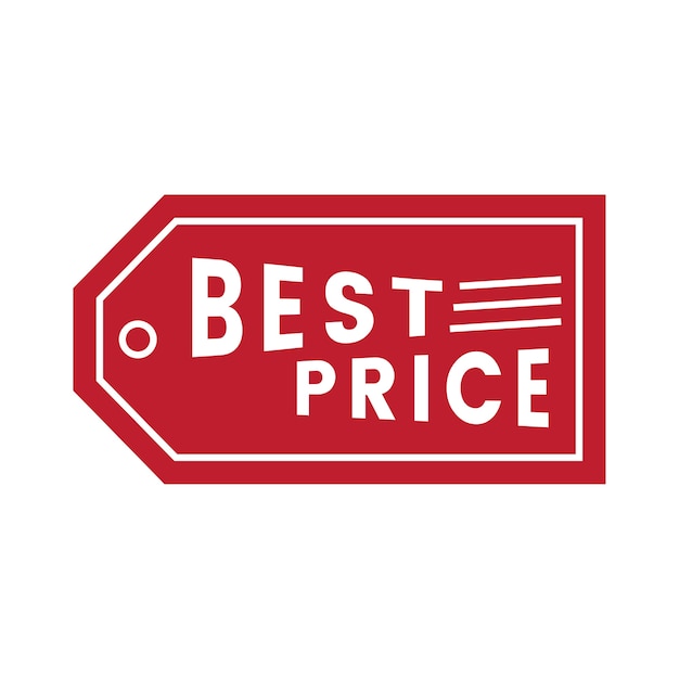 Free vector best price promotional badge vector