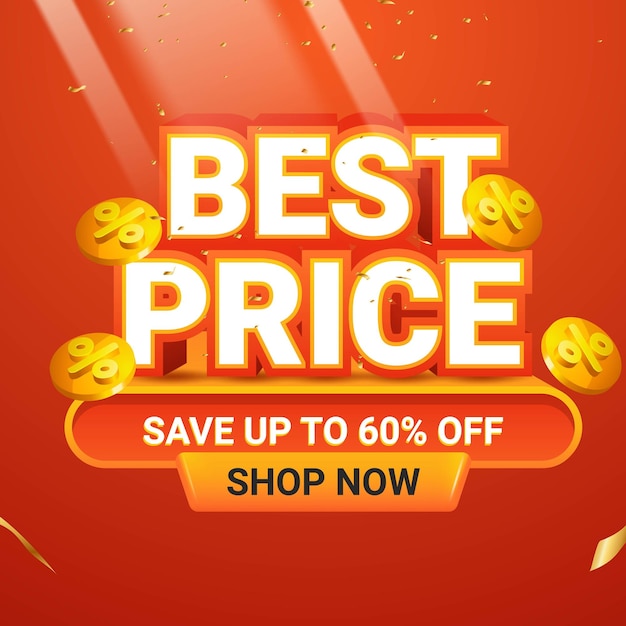 Free vector best price special offer poster banner