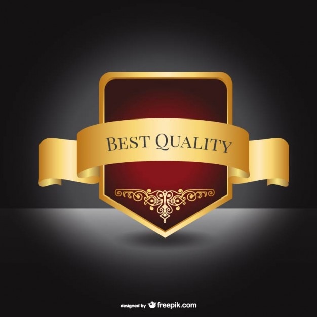 Free vector best quality elegant label