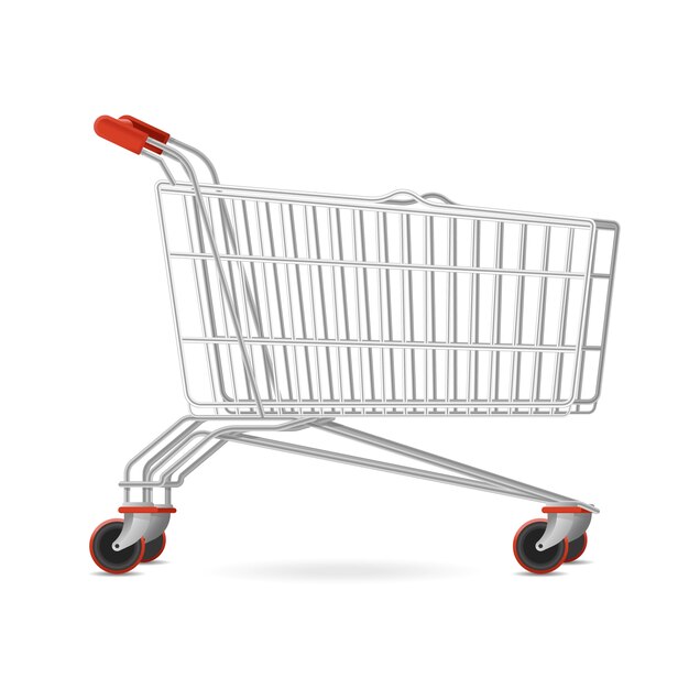 Best shop supermarket mall cart, mobile wheeled shopping trolley