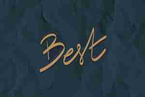 Free vector best text on a navy blue paper vector