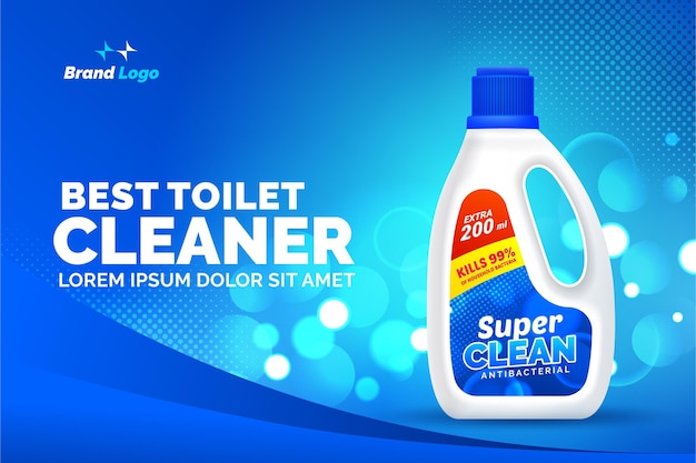 最高のトイレクリーナー製品広告