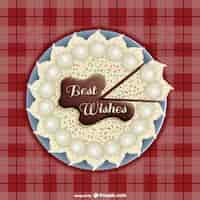 Free vector best wishes cake