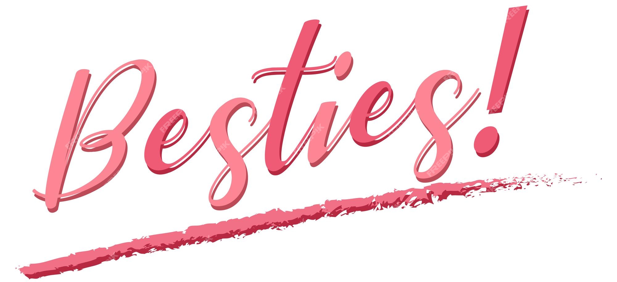 Free Vector | Besties word logo on white background