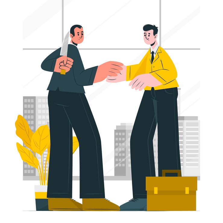 मुफ़्त वेक्टर betrayal in business concept illustration