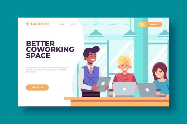 Better coworking  space landing page