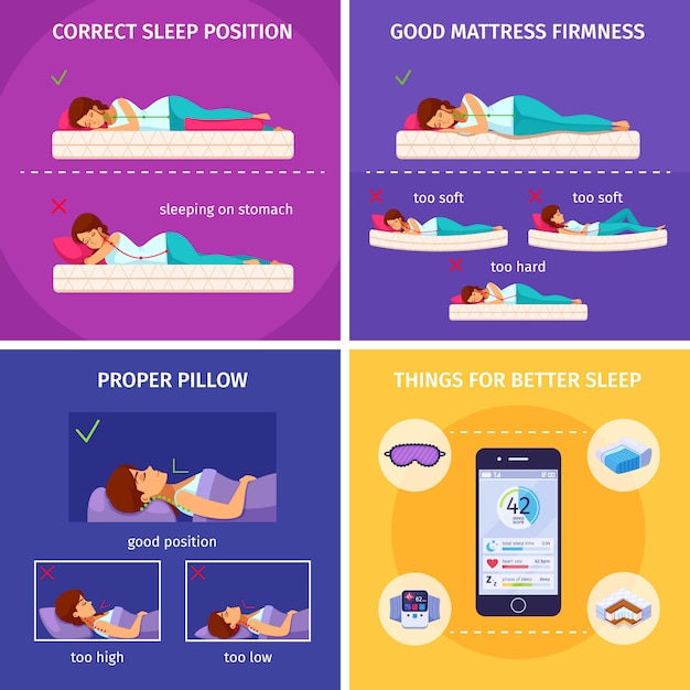 Free vector better sleep isometric compositon set