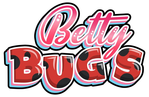 BettyBugsのロゴテキストデザイン