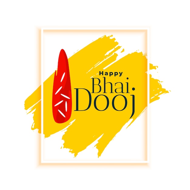 Free vector bhai dooj indian celebration greeting card