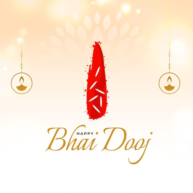 Free vector bhaiya dooj puja religious background for hindu festival celebration vector