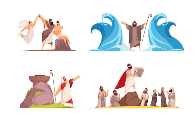 Bible narratives design concept illustration