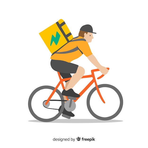 Free vector bicycle delivery