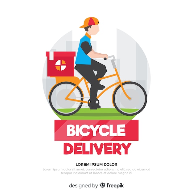 Free vector bicycle delivery