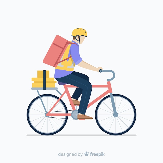 Free vector bicycle delivery