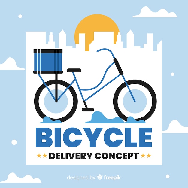 Free vector bicycle delivery