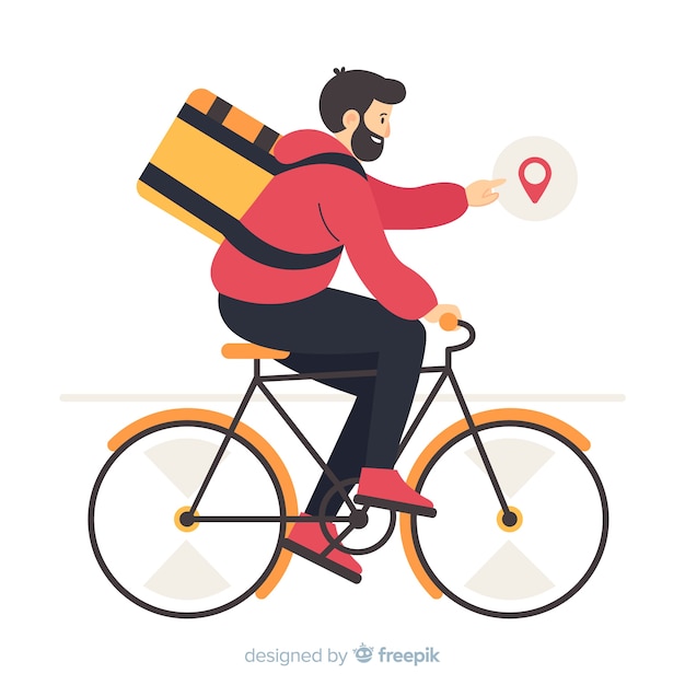 Free vector bicycle delivery