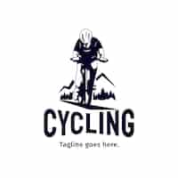 Vettore gratuito disegno del modello di logo della bicicletta