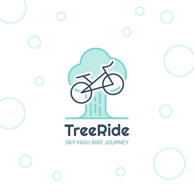 Бесплатное векторное изображение Шаблон логотипа велосипеда